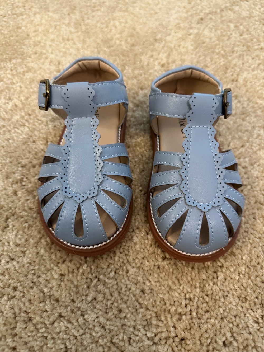 Felix & Flora Toddler Girl Blue Sandals